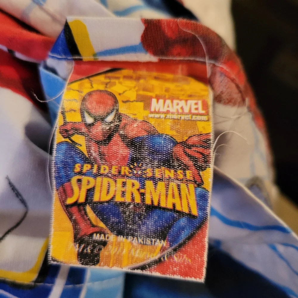 3 Pcs Twin Sheet Set Marvel Spider-Man Hero Bed Flat Fitted Pillowcase Vtg 2011